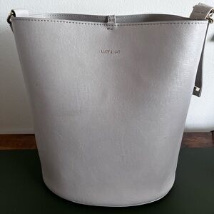 Matt & Nat Light Gray Cream Shoulder Bag